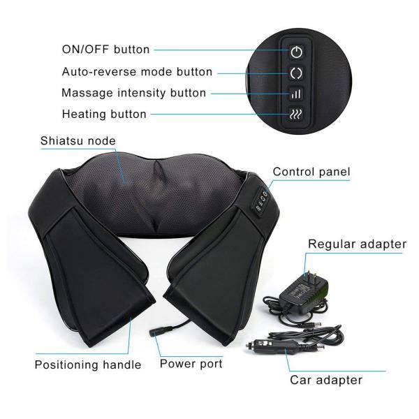 Deep Kneading Neck And Shoulder Massager , Electric Neck Massager With Carrying Bag