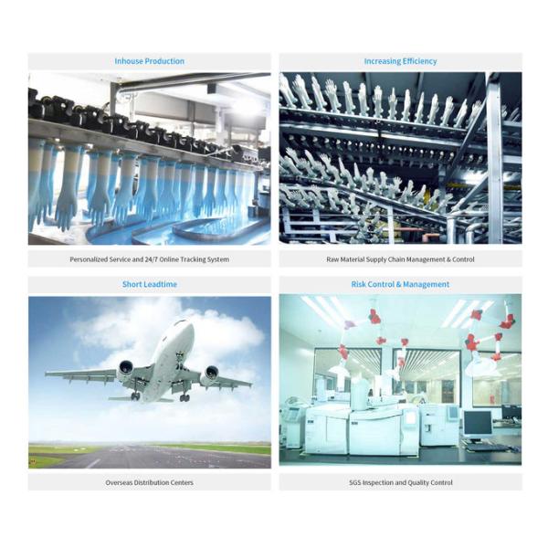 Durable ISO13485 Disposable Nitrile Examination Gloves 240mm Dust Proof