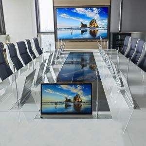 Desktop LCD Lifter Silver Black Intelligent Paperless Conference System