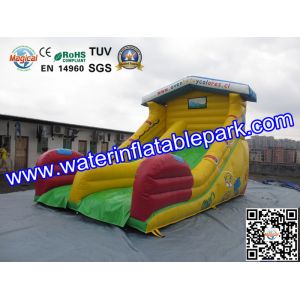 Yellow Super Fun Hire Inflatable Slide With family theme parks