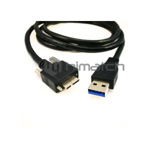Round Shape USB3 Vision Cable 9 Core 5 Meters With Locking Screw RoHS Compliant