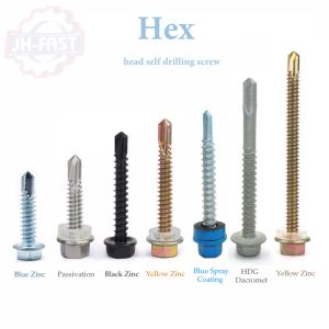 Metric Hex Washer Head Self-Drilling Metal Screw M2 M2.6 M3 M3.5 M4 M5 with