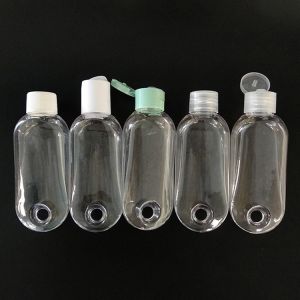 Clear Plastic Cosmetic Bottles With Collars In 30ml 50ml And 60ml Sizes