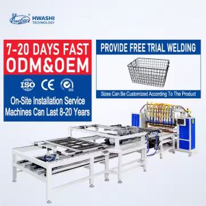 HWASHI Automatic Wire Mesh Panel Cage Welding Making Machine Line For Welded