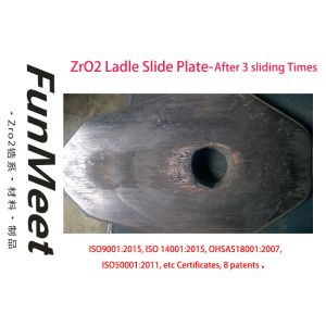 Zirconium Oxide Ladle Slide Gate 6 Sliding Times High Thermal Shock Resistance