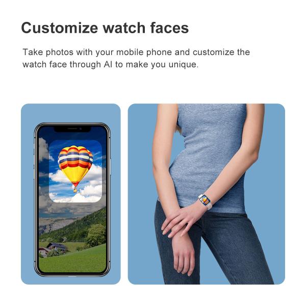 420*485P Clip Charging Android ECG Smartwatch 1.78 Inch DT93