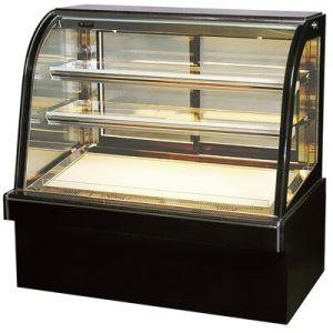 Ventilated Cooling Front Open Cake Display Freezer Double Glazed Toughened