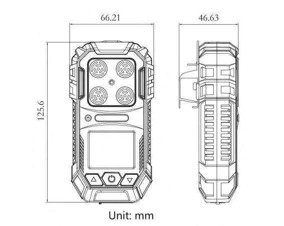 Compact and Lightweight Portable Multi Gas Detector with Real-Time Monitoring