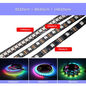 Ws2811 Ws2813 Self Adhesive LED Strip Rgbw Ws2812B Tape Light Black White