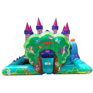 Commercial Inflatable Bounce House Combo Princess Castle Play Zone Customized