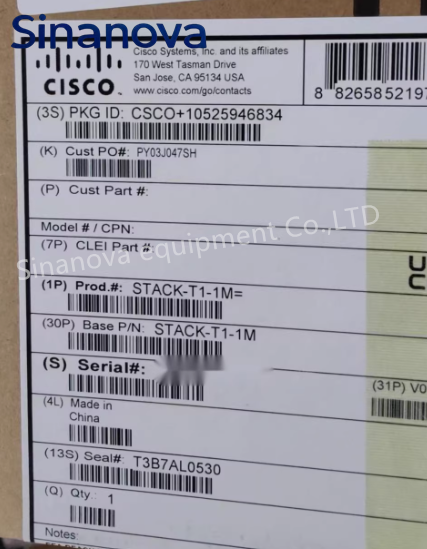 Quality STACK T1 1M Cable | 1m StackWise-480 for Cisco 9300 Redundant Stacking original new in stock  wholesale