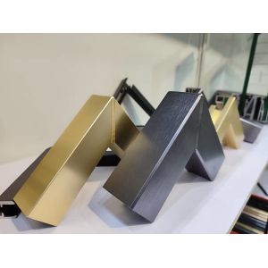 Black Aluminum Alloy Glass Railing Balustrades Handrails for Indoor Decoration