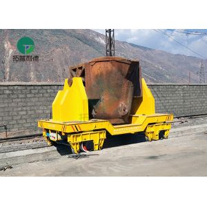 60T Scrap Handling Battery Driven Self Propelled Transfer Trolleys For Steel