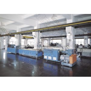Double Screw Wpc Profile Extrusion Machine , Pvc Profile Extrusion Line