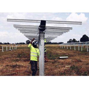 Horizontal Single Axis Solar Tracker Bracket / PV Mounting Structure