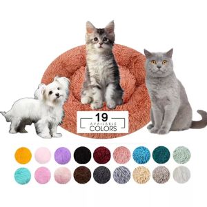 Amazon Nice Quality 65*70*5cm Soft Round Washable For Small Animal Warm And Furry Pet Bed With Memory Foam For Pets