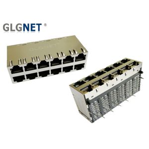 1000Base T Transformer POE RJ45 Connector Right Angle 12 Port In 2 Rows