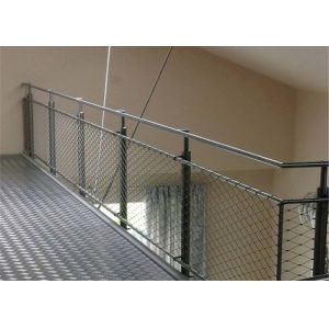Wear Resisting 2.0mm Wire SS Balustrade Cable Mesh For Corridoer