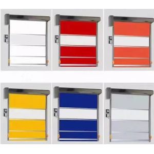 Industrial Pvc Rapid Roller Doors Motor Operate Fast Speed Shutter Curtain