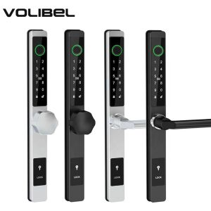 Cheap Smart Bluetooth Aluminum Door Lock Wireless Enabled Fingerprint Password Narrow Door for sale