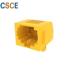 Plastic Housing PBT RJ45 8P8C RJ45 Modular Jack , Right Angle 8P8C Modular