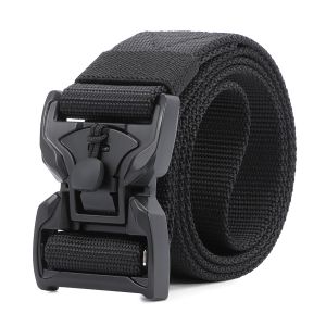 Heavy Duty 135cm Black Web Belt Military Style 38mm Width