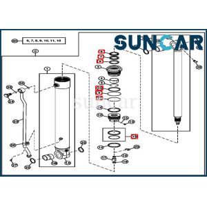China 75D 85D JOHN DEERE Seal Kits 4464985 Arm Hydraulic Cylinder Repair Kit on sale
