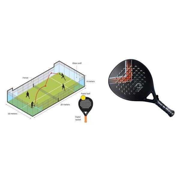 Carbon Fiber Professional Beach Paddle Ball Fiberglass Design Your Own Padel Racket