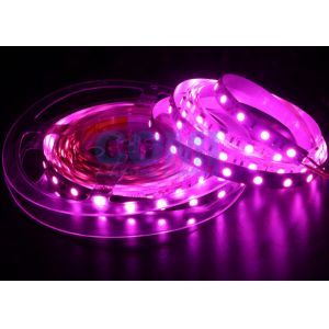 5050 LED Strip Lights Pink Color 25000K , 12 / 24 Volts Led Light Strips 12mm