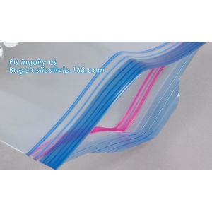 Double track zip loc bag made from food grade material for apple packing, double