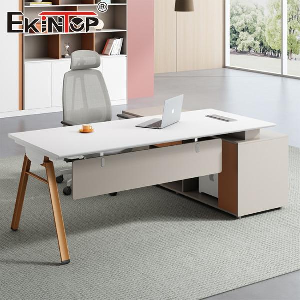 Quality L-shaped Computer Desk Manager Office Desk Modern Style Acacia Wood Desk wholesale