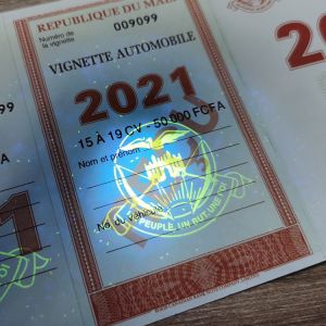 Cheap Fluorescent Die Cutting Laser Sticker Printing Adhesive Security Certificate for sale