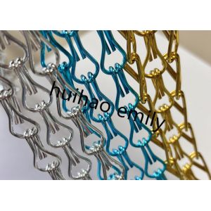 Customized Decorative Chain Link Fly Screen Curtain Aluminum