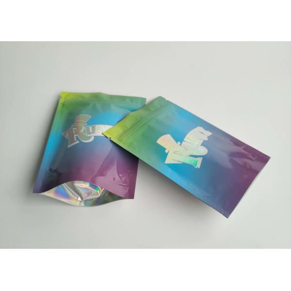 Moisture Proof Plastic Pouches Packaging Clearly Window Holographic Cookies With