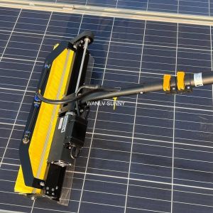 Automation Photovoltaic Roller Solar Panel Cleaning Rotating Brushes Water Fed