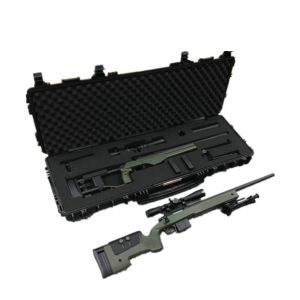 Black Gun Case Foam Insert Engraving 26X11X3cm Waterproof
