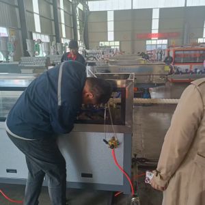 Spiral Pipe Extrusion Line With Winding Machine 100m/roll Cooling Way Water