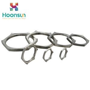 Metallic Color Cable Gland Accessories Anti EMC Locknut With Electrical Fittings