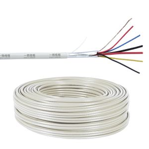 Shielded Composite Alarm Cable with PVC Jacket and 6x0.22mm2 2x0.5mm2 Stranded