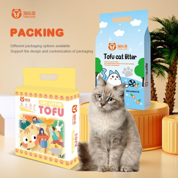 High Quality Factory Made Tofu Cat Litter Low Dust Odor Control Quick Clumping
