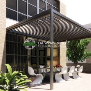 Cheap Easy to Install Motorized Aluminum Louvered Pergola with 5-Year Warranty and 6063 T5 Alloy for sale