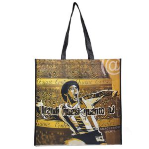 China Natural Yellow Polypropylene Tote Bags With Heat  - Transfer Printing on sale