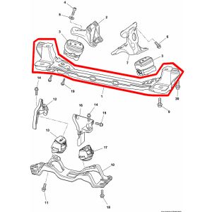 For Bentley Continental Gt Gtc & Flying Spur Engine Cross Member OEM 4E0199205M