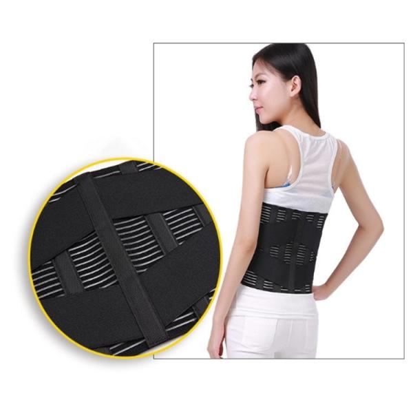 Elastic Material Lumbosacral Support Belt With Adjustable Compression Straps