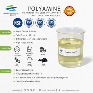 Cationic Polyamine Water Purifying Chemicals For Waste Water Treatment And