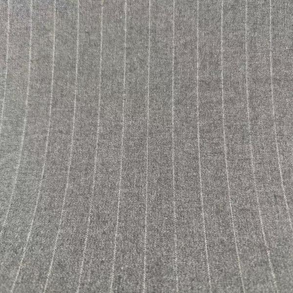 63%Polyester 33%Rayon 4%Spandex Tr Melange Color Plain Stripe Fabric with 4-Way Spandex Fabric for Men/Women′s Suiting&Blazer&Pants