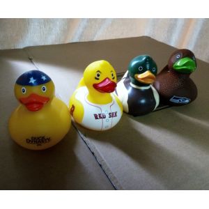 Decorated Multi Colored Rubber Ducks , Eco Friendly Fun Bath Toys For Toddlers
