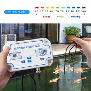 WiFi Data Logger Temp PH Salinity Meter Online Controller Seawater SaltWater
