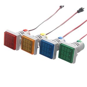 22mm mini Square led indicator ammeter voltmeter frequency signal light/lamp