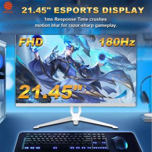 Black Color 21.45 Inch Gaming Monitor QHD UHD Resolution 180Hz With HDMI & Display Port